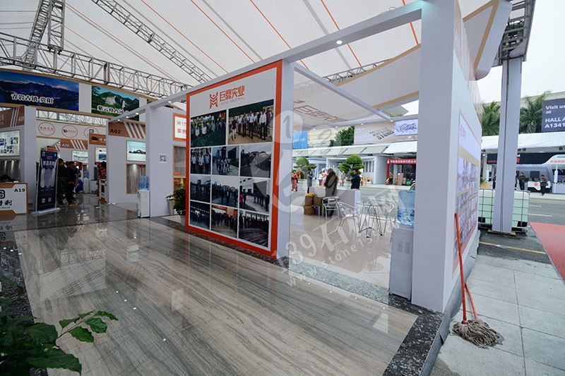 2019年廈門石材展-貴州巨鼎石業(yè)展館現(xiàn)場（A-W087展位號）