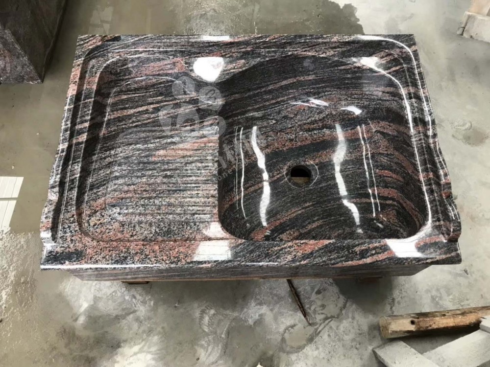 精品石材洗衣池幻彩紅材質洗衣池