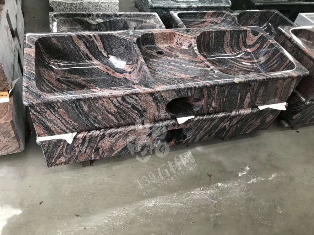 精品石材洗衣池幻彩紅材質洗衣池