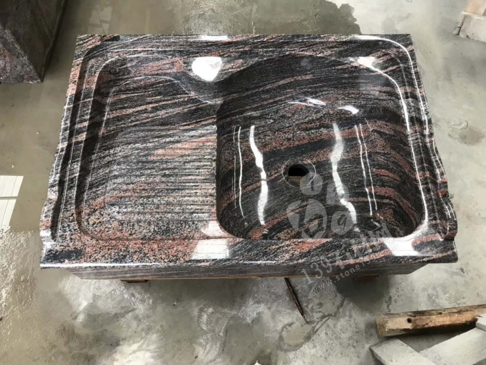 精品石材洗衣池幻彩紅材質洗衣池