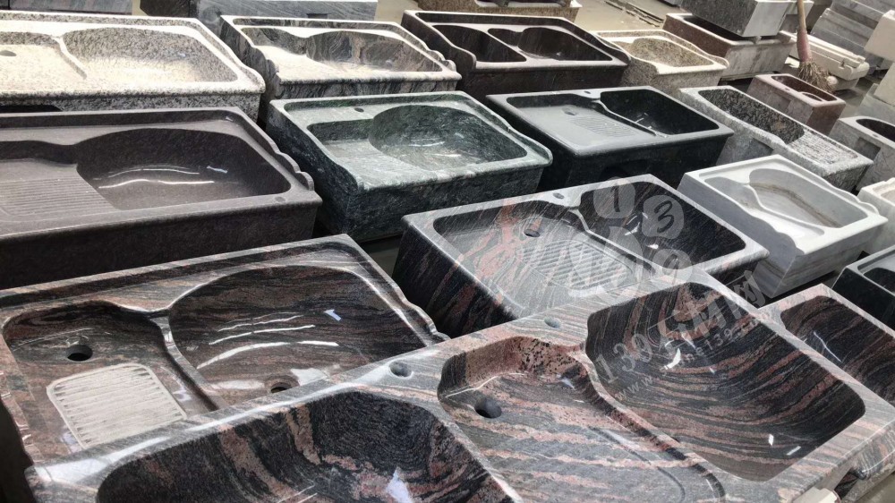 精品石材洗衣池幻彩紅材質洗衣池