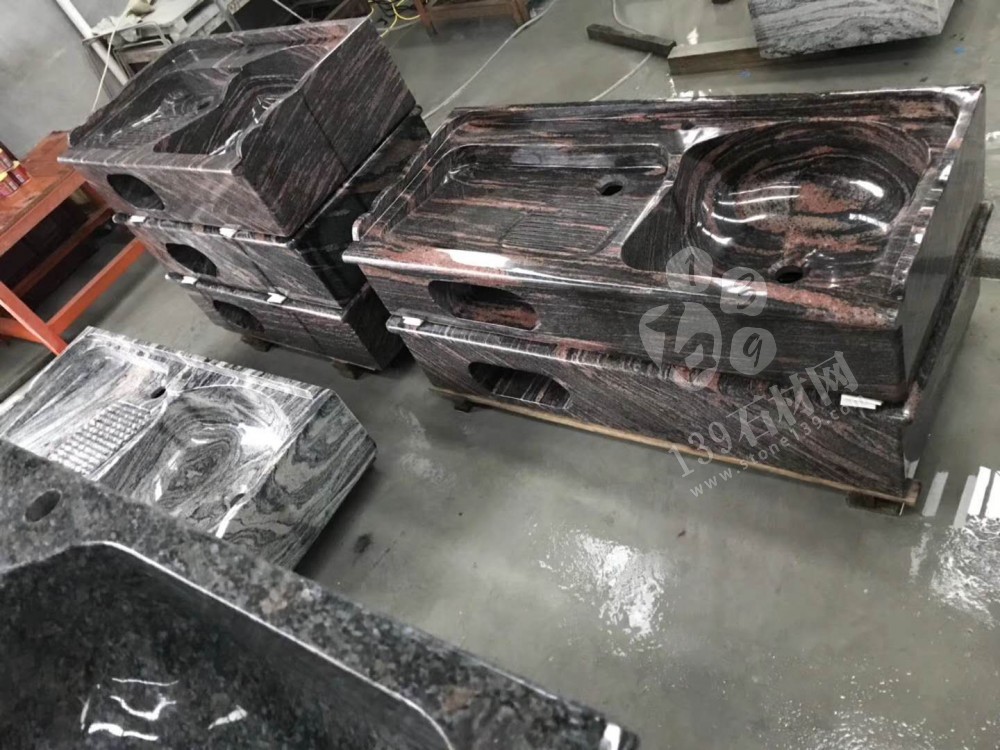 精品石材洗衣池幻彩紅材質洗衣池