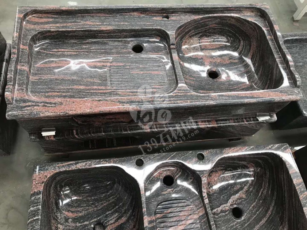 精品石材洗衣池幻彩紅材質洗衣池