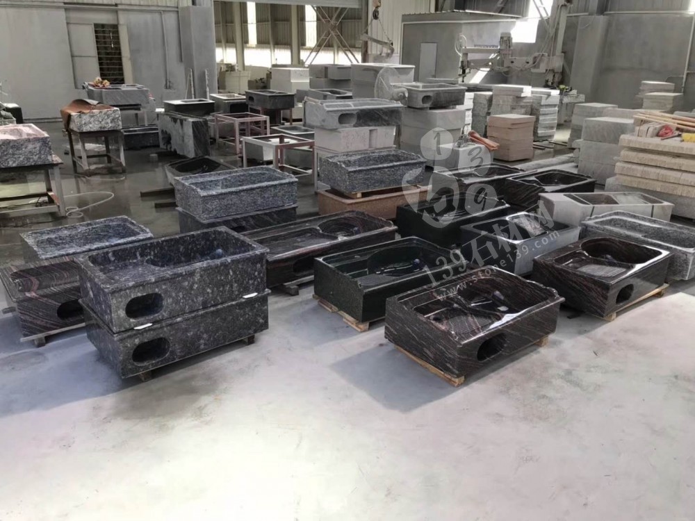 精品石材洗衣池幻彩紅材質洗衣池