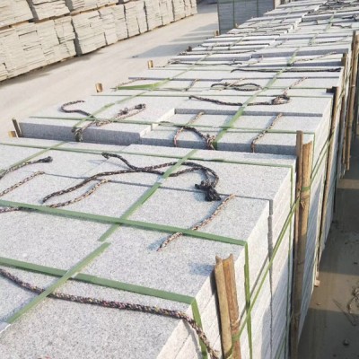 河南芝麻白規格板成品堆場待出貨