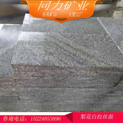 廠家直銷 河南梨花白拉絲面廣場(chǎng)地鋪小區(qū)地鋪防滑石材