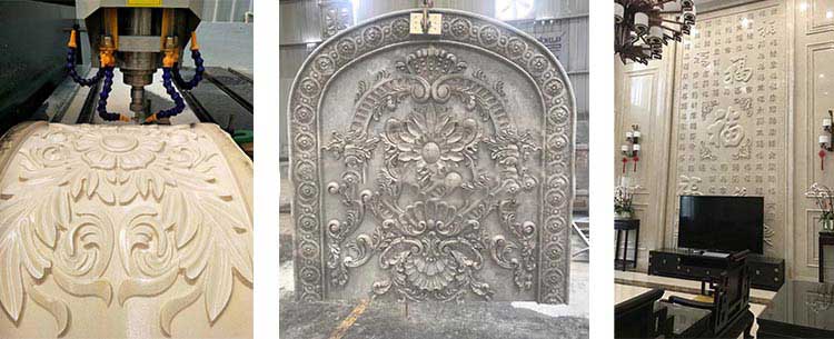 雙頭石材雕刻機應用家庭裝修上