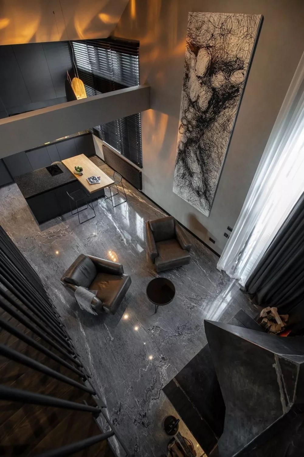 黑色石材自然面背景墻裝飾