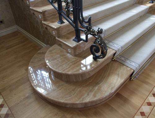 別墅石材樓梯，別墅大理石樓梯裝飾案例