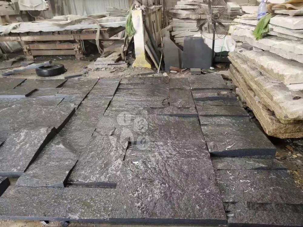 芝麻黑等黑色石材自然面復古背景墻裝飾 中國風的韻味 世界流行