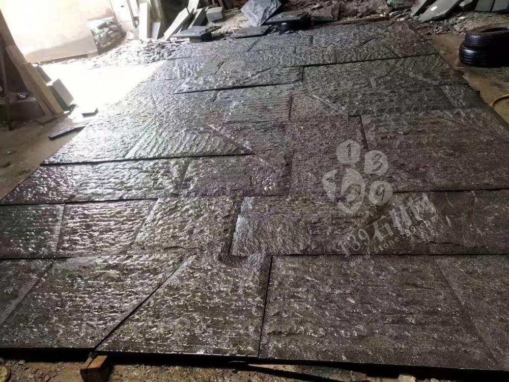 芝麻黑等黑色石材自然面復古背景墻裝飾 中國風的韻味 世界流行