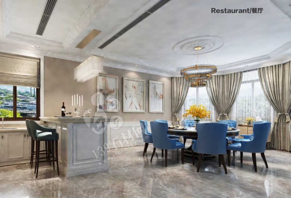 灰色大理石裝飾設計新貴-古斯頓灰經典方案