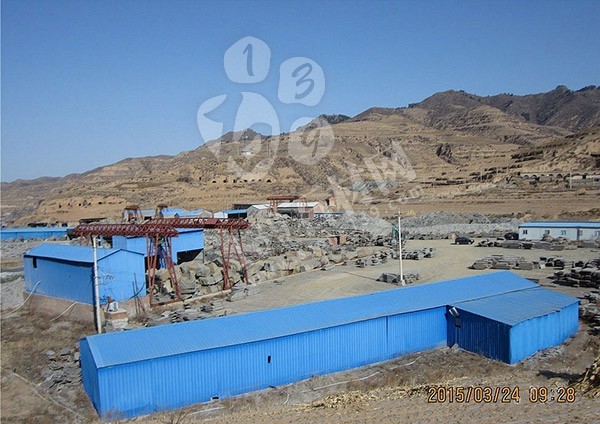 山西興縣紅花崗巖工廠加工過程