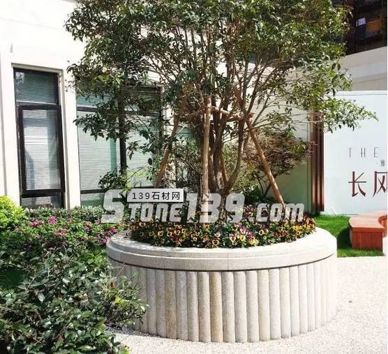 花崗巖石材樹池園藝環境石應用案例欣賞