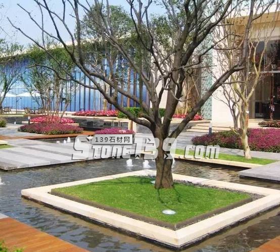 花崗巖石材樹池園藝環境石應用案例欣賞