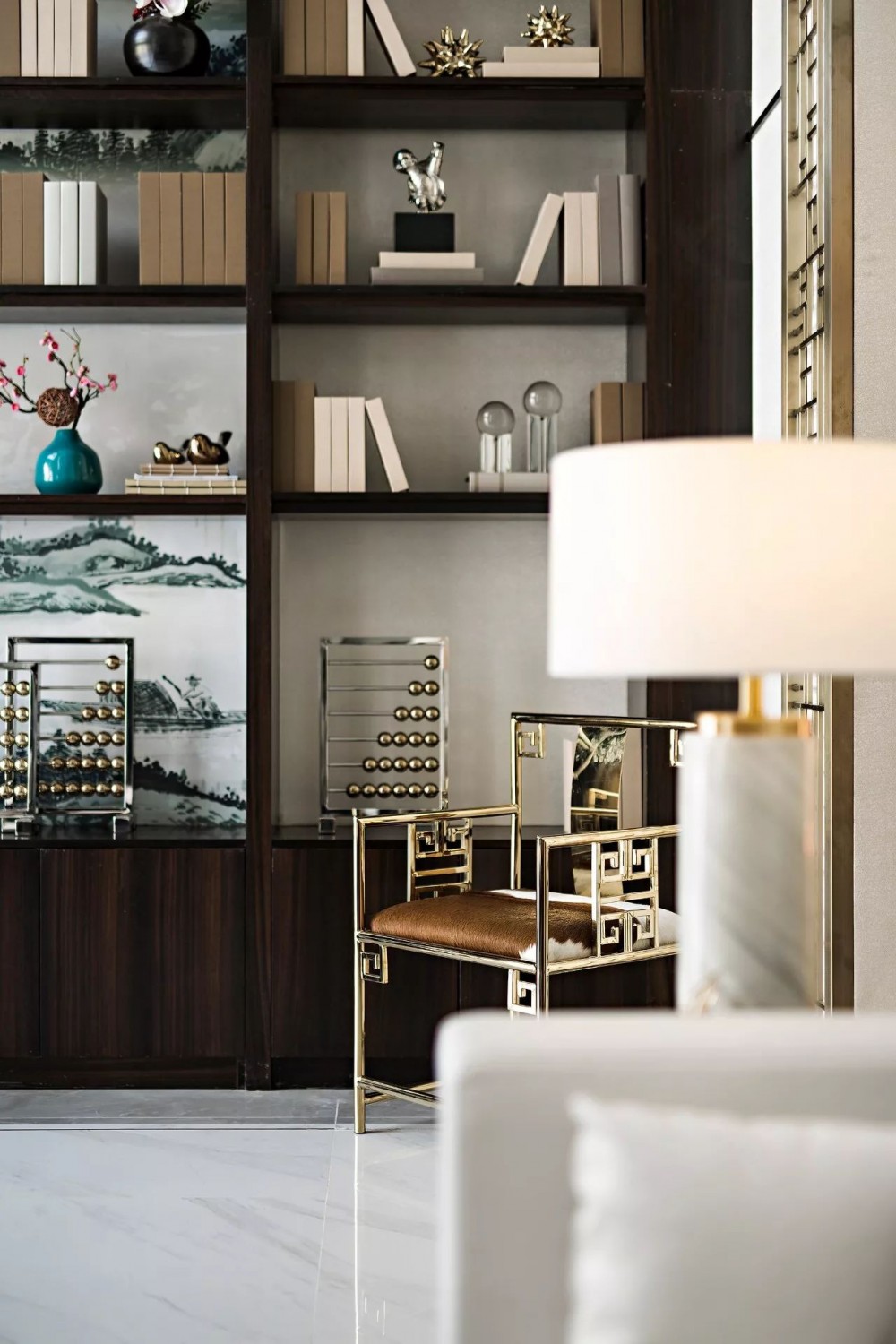 文人書香氣息濃厚的大理石背景墻裝飾風(fēng)格