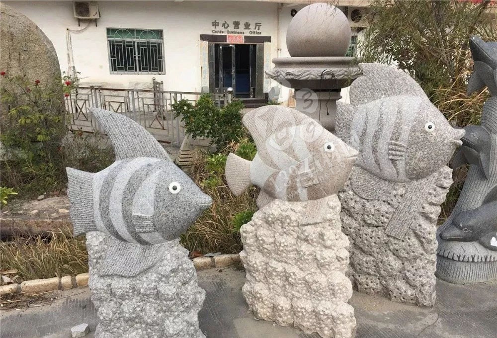 漁業石雕主題海洋生物館 寓意生動形象 栩栩如生