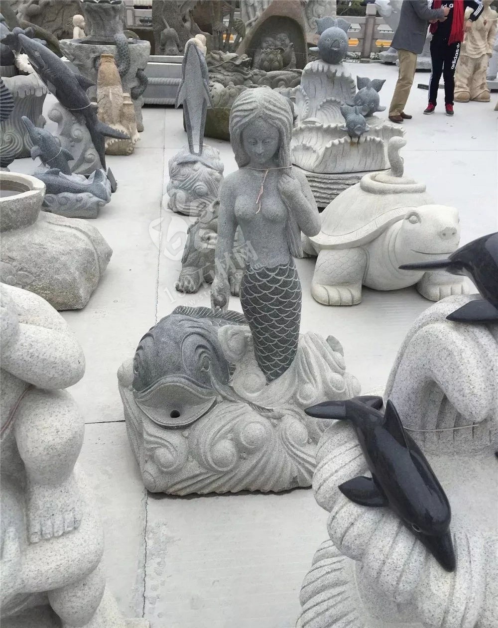 漁業石雕主題海洋生物館 寓意生動形象 栩栩如生