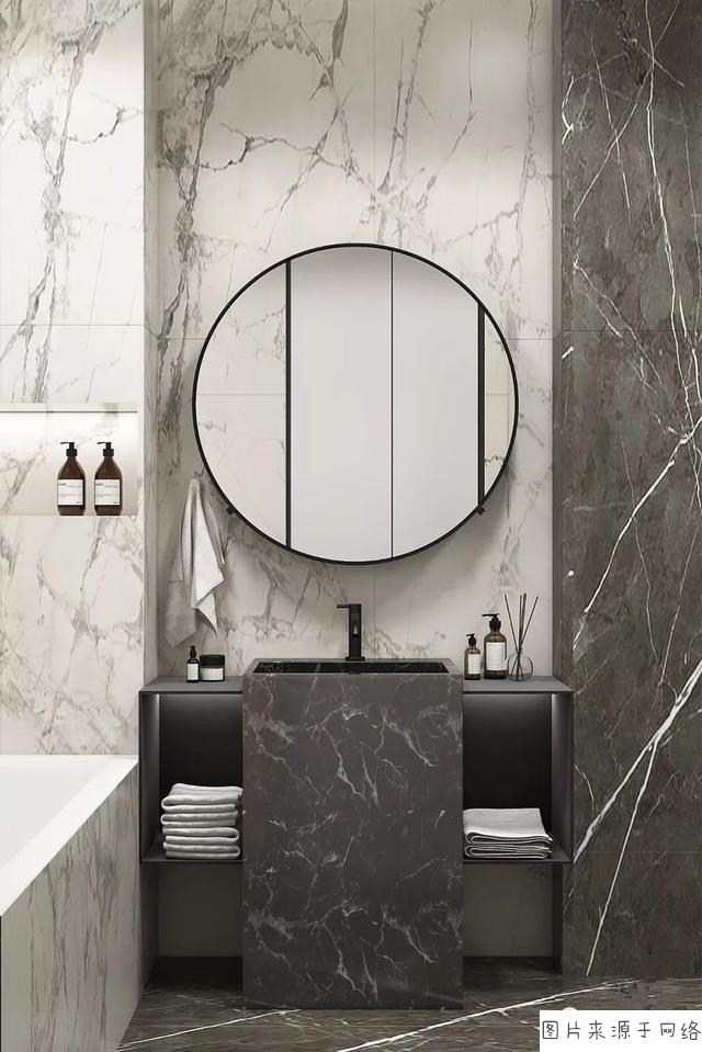 有一款炫富，叫別人家的大理石洗手臺