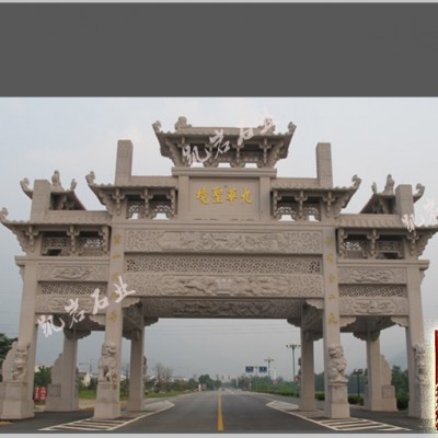 惠安石雕-牌坊石雕-牌樓石雕的結構解析-凱巖石業