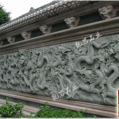 供應各種浮雕九龍壁-凱巖石業