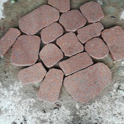 仙人紅石材碎拼 地鋪石