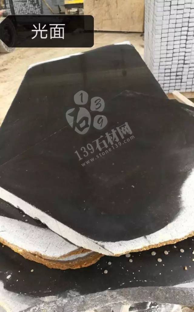 【廣西博洪石業】主營博白黑-猶如黑色夜空中金星在閃動