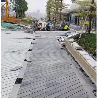 雅蒙黑條石地鋪應用