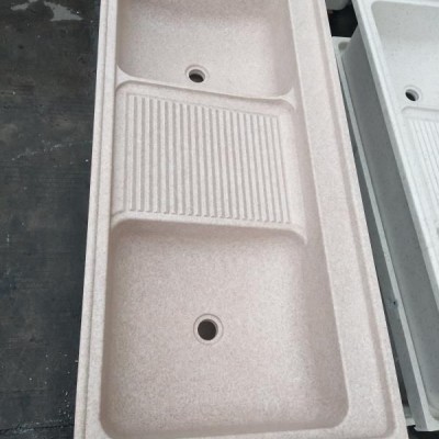 粉色石英石洗衣池（雙盆）批發