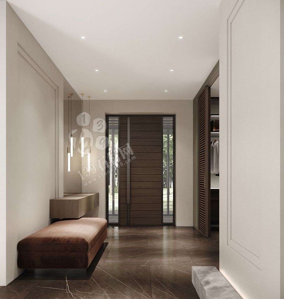 想要時尚潮流的玄關,試試大理石吧