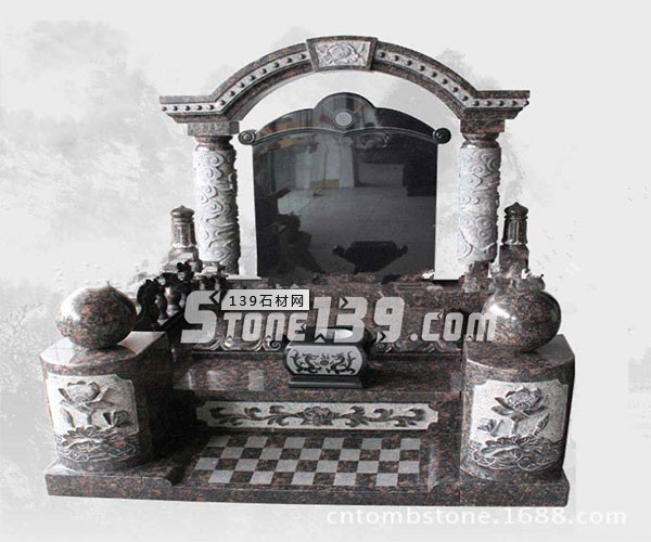 英國(guó)棕花崗巖墓碑4