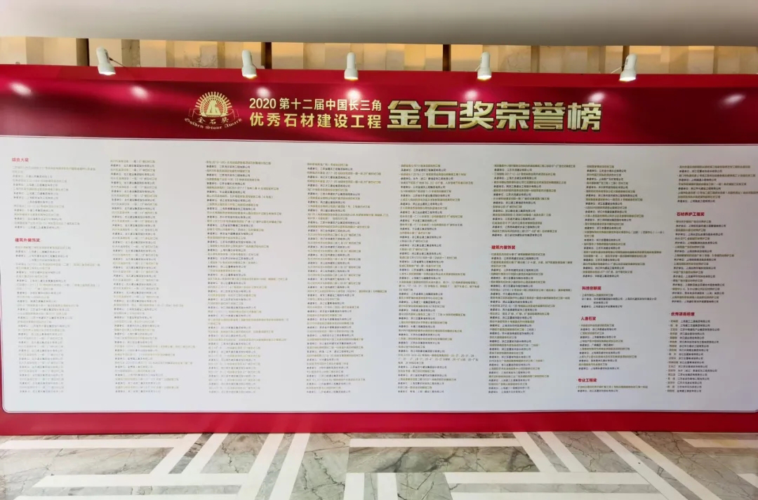 2020中國長三角石材工程應用和產業一體化發展高峰論壇暨第12屆金石獎頒獎大會成功舉行