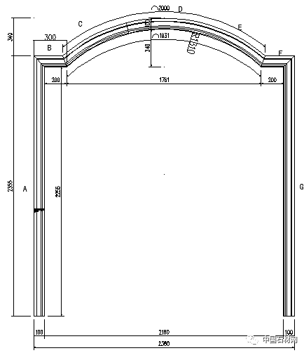 石材小小一張立面圖，生產加工少不了