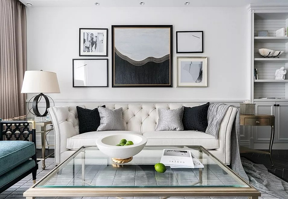 黑白大理石+金屬線,精致優雅的完美搭配