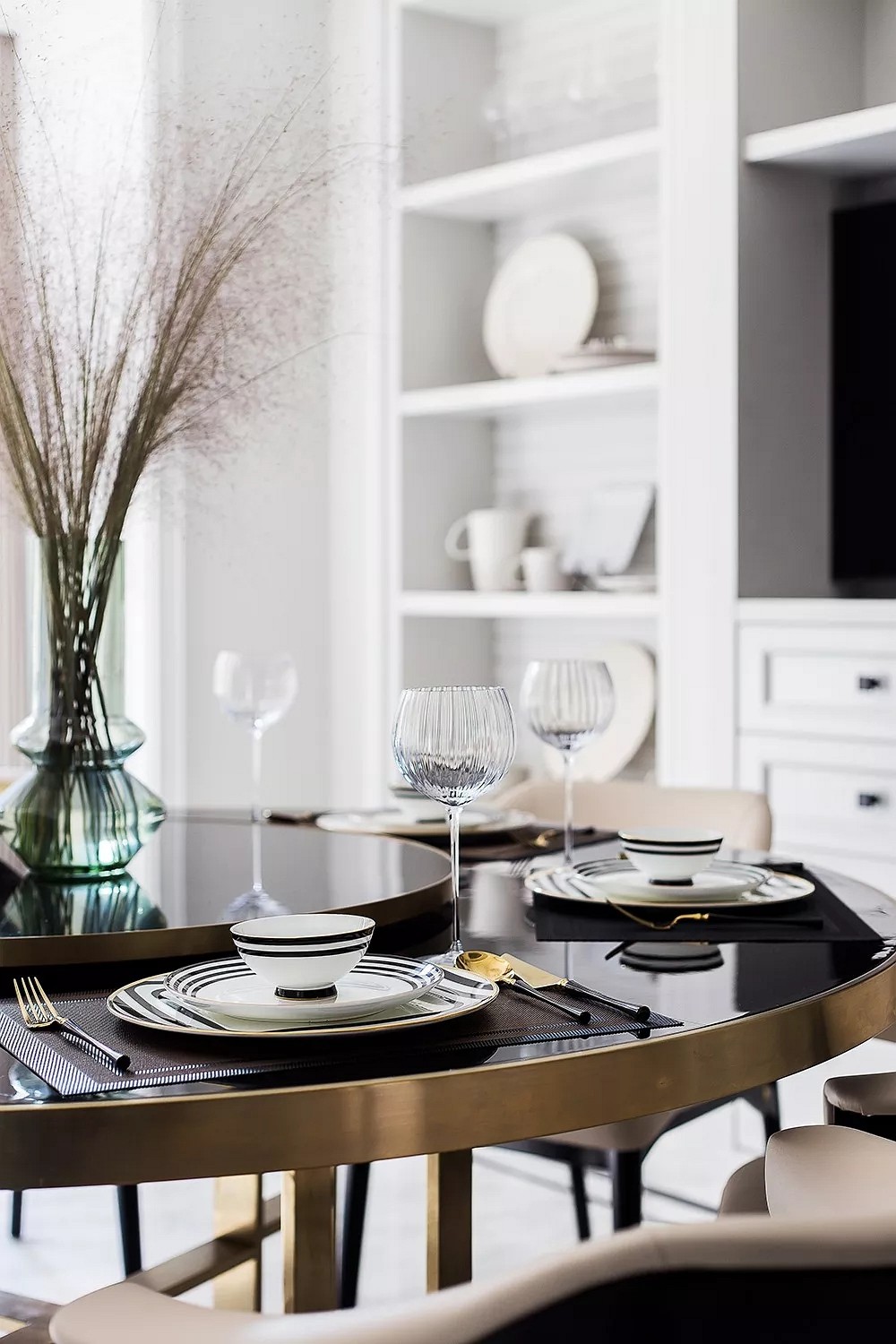 黑白大理石+金屬線,精致優雅的完美搭配