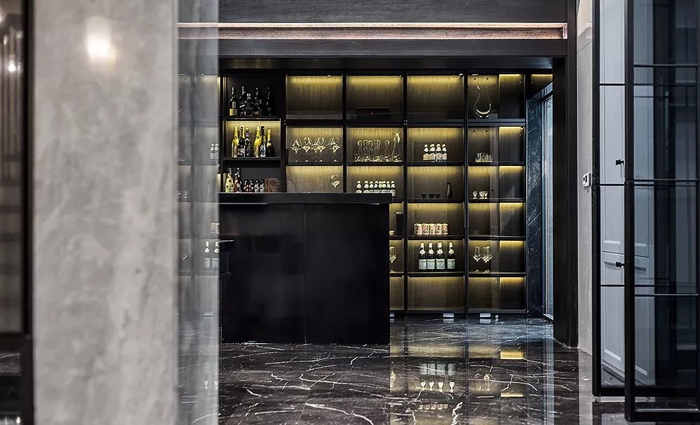 黑白大理石+金屬線,精致優雅的完美搭配