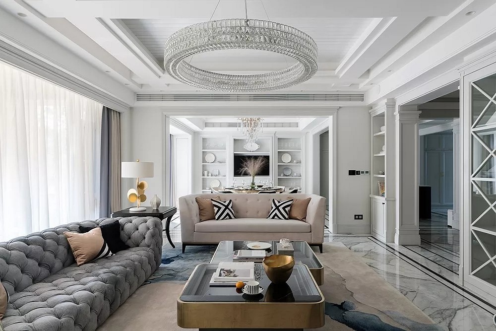 黑白大理石+金屬線,精致優雅的完美搭配