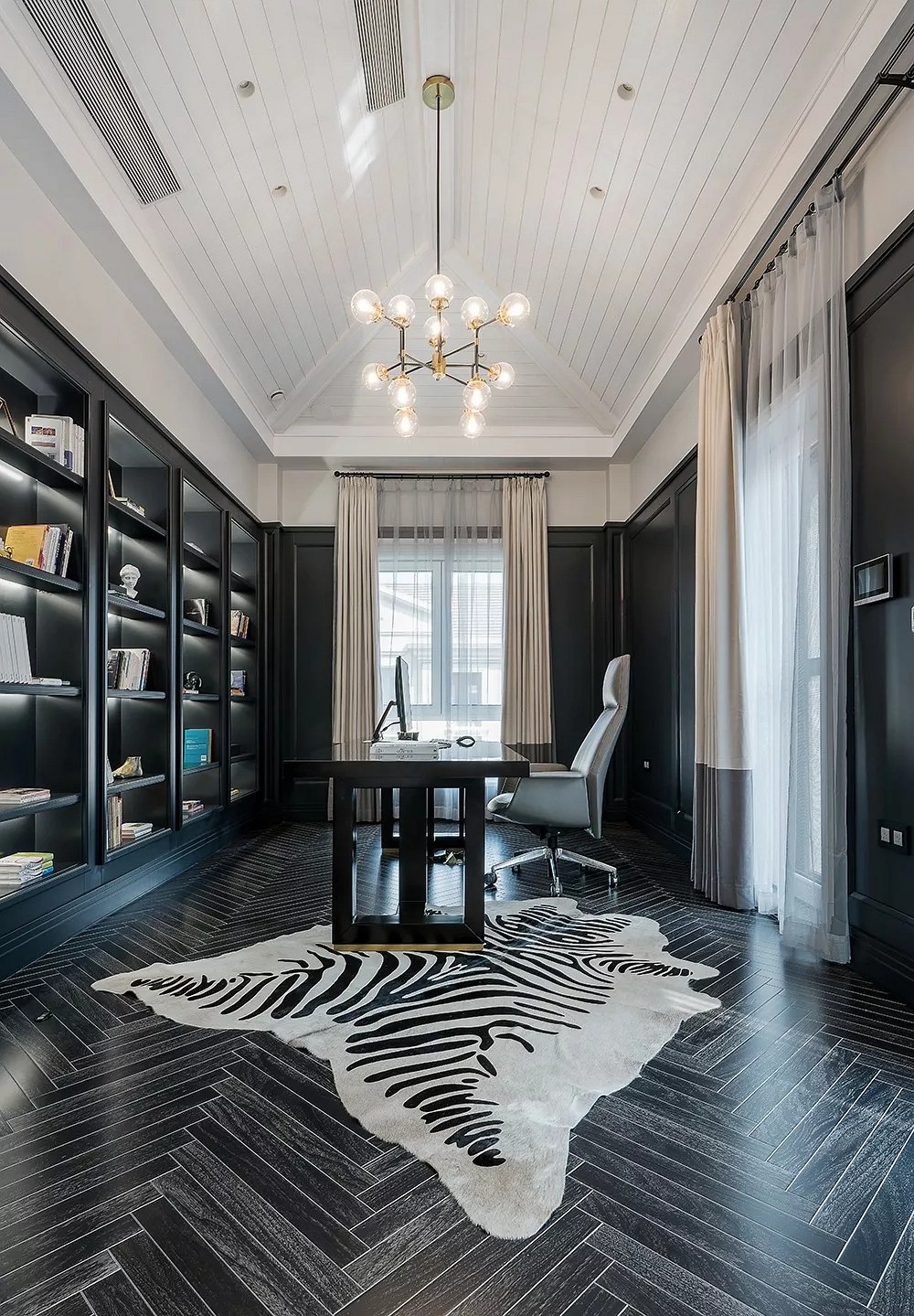 黑白大理石+金屬線,精致優雅的完美搭配