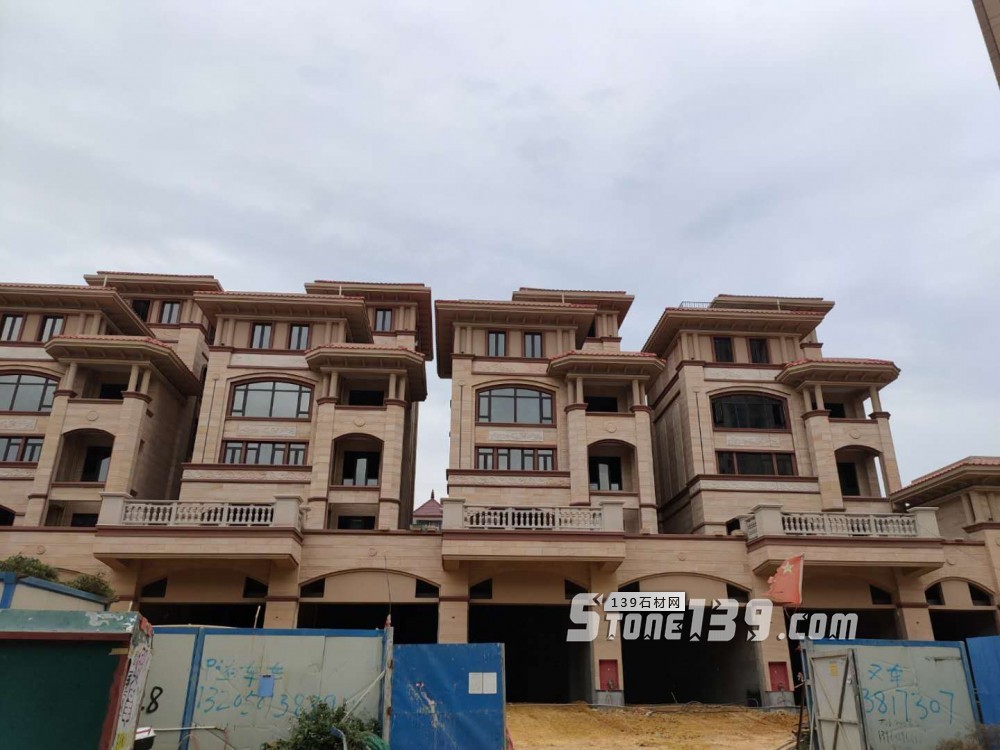 黃沙巖外墻帶浮雕的工程案例（天豪石材cnc加工）欣賞