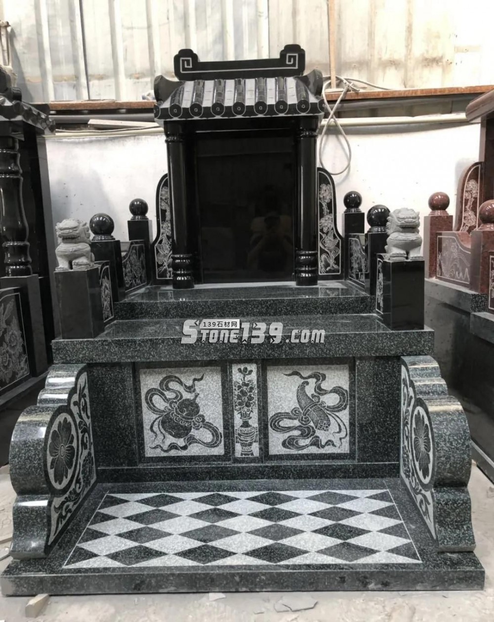 純黑色墓碑石好料還是中國(guó)的山西黑