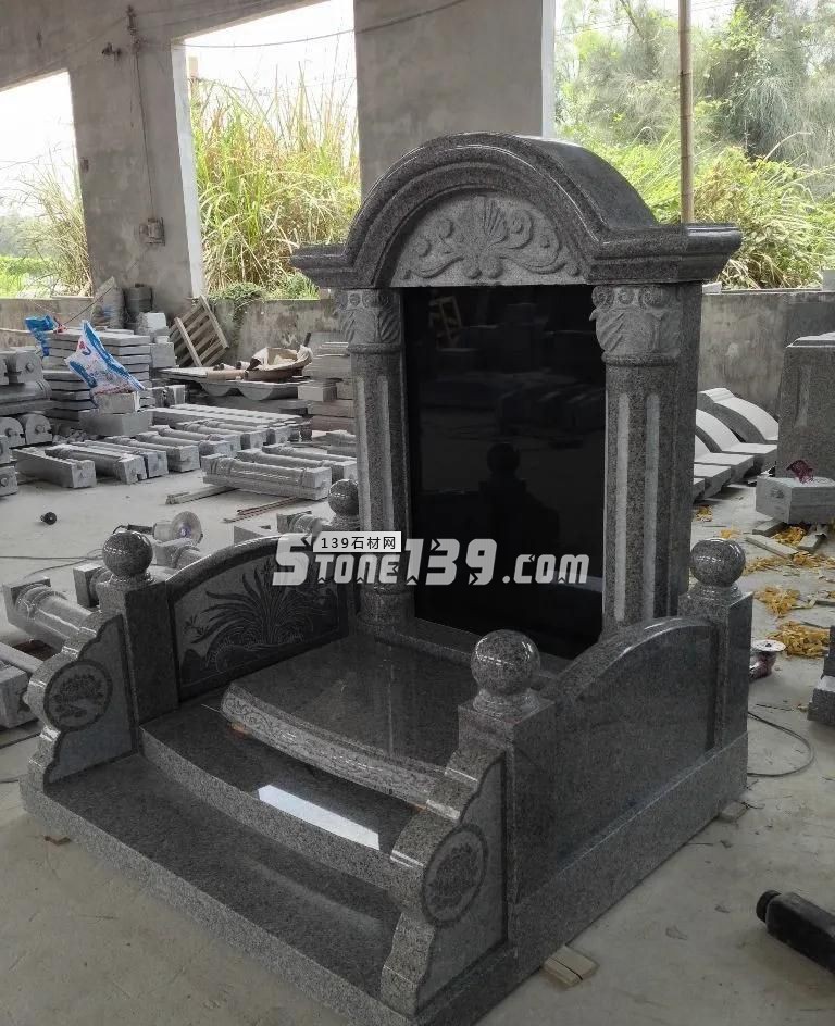 純黑色墓碑石好料還是中國(guó)的山西黑