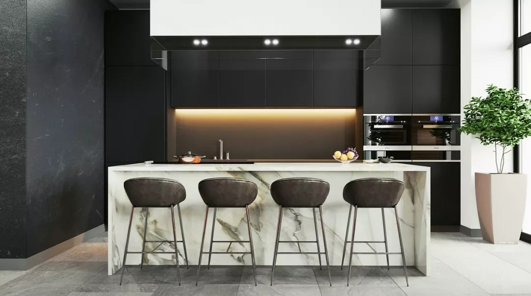 大理石高級灰搭配裝飾，橫豎都有范