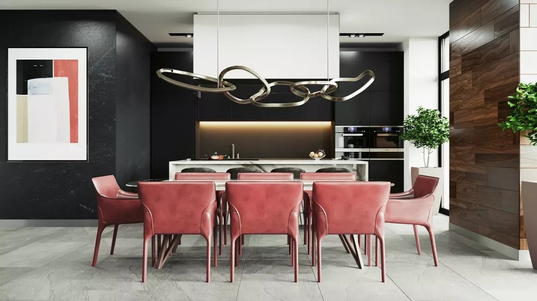 大理石高級灰搭配裝飾，橫豎都有范