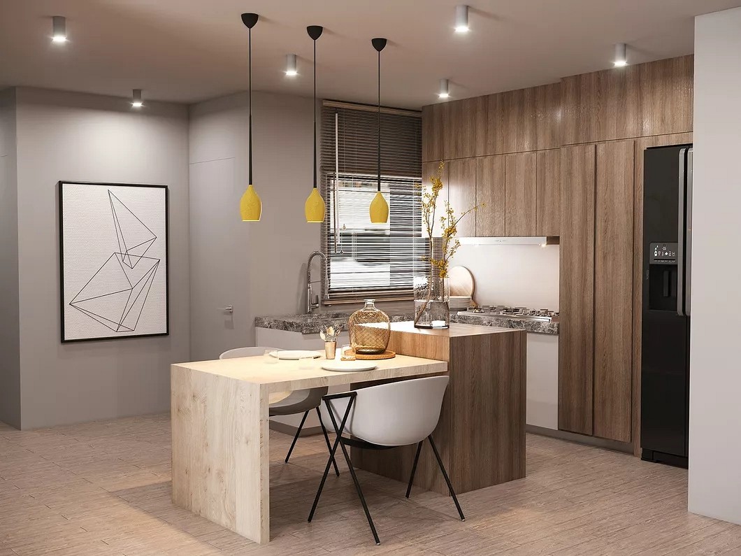 大理石高級灰搭配裝飾，橫豎都有范