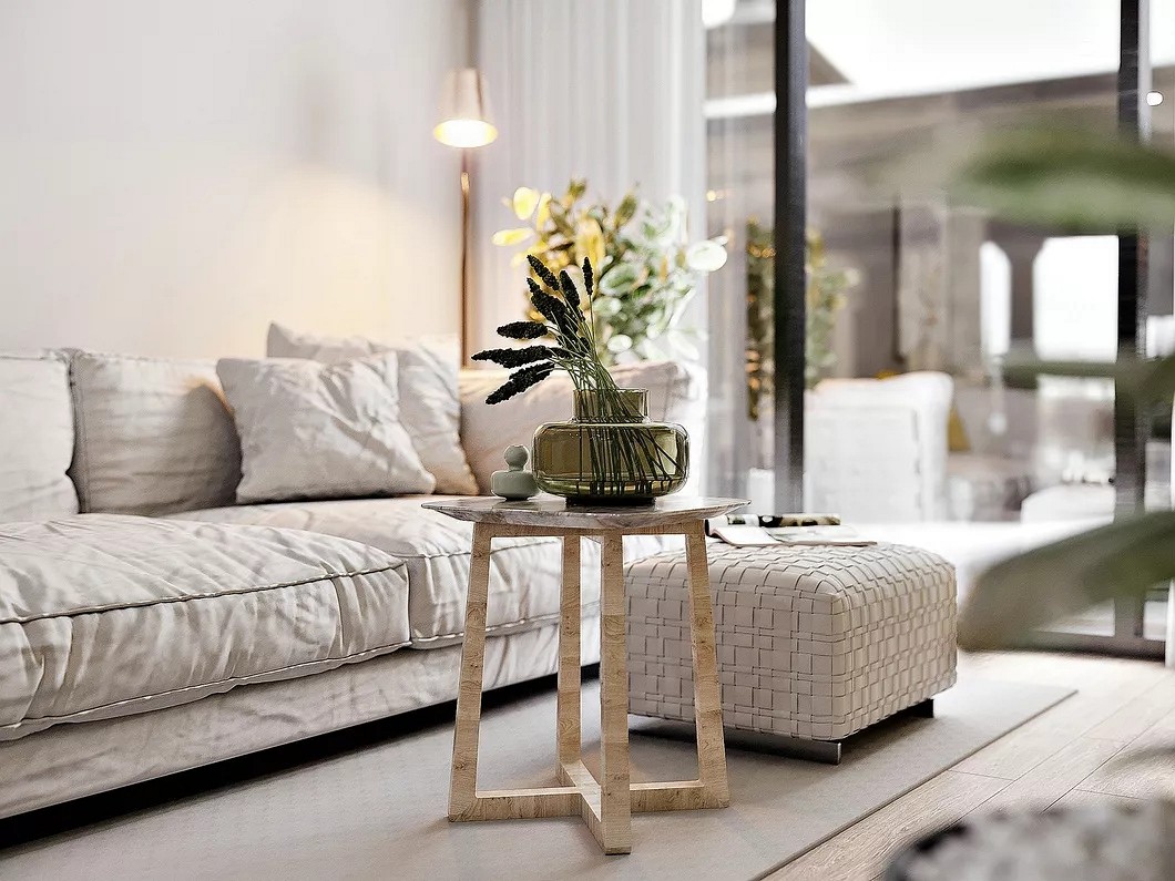 大理石高級灰搭配裝飾，橫豎都有范