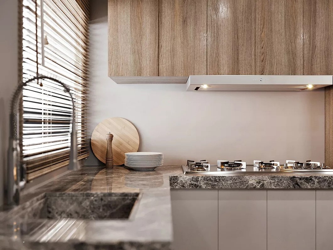 大理石高級灰搭配裝飾，橫豎都有范