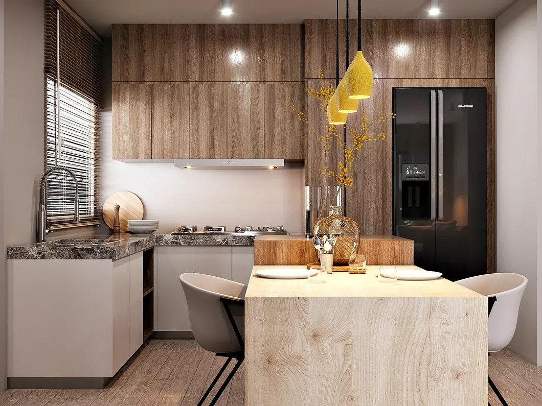 大理石高級灰搭配裝飾，橫豎都有范