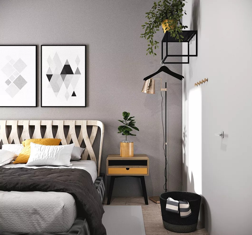 大理石高級灰搭配裝飾，橫豎都有范