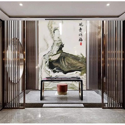 天然山水畫-觀音賜福精品玄關