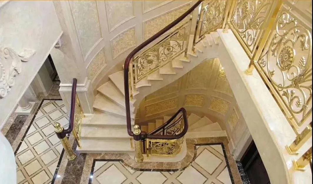 石材裝飾知識：大理石樓梯護墻板怎么設計？